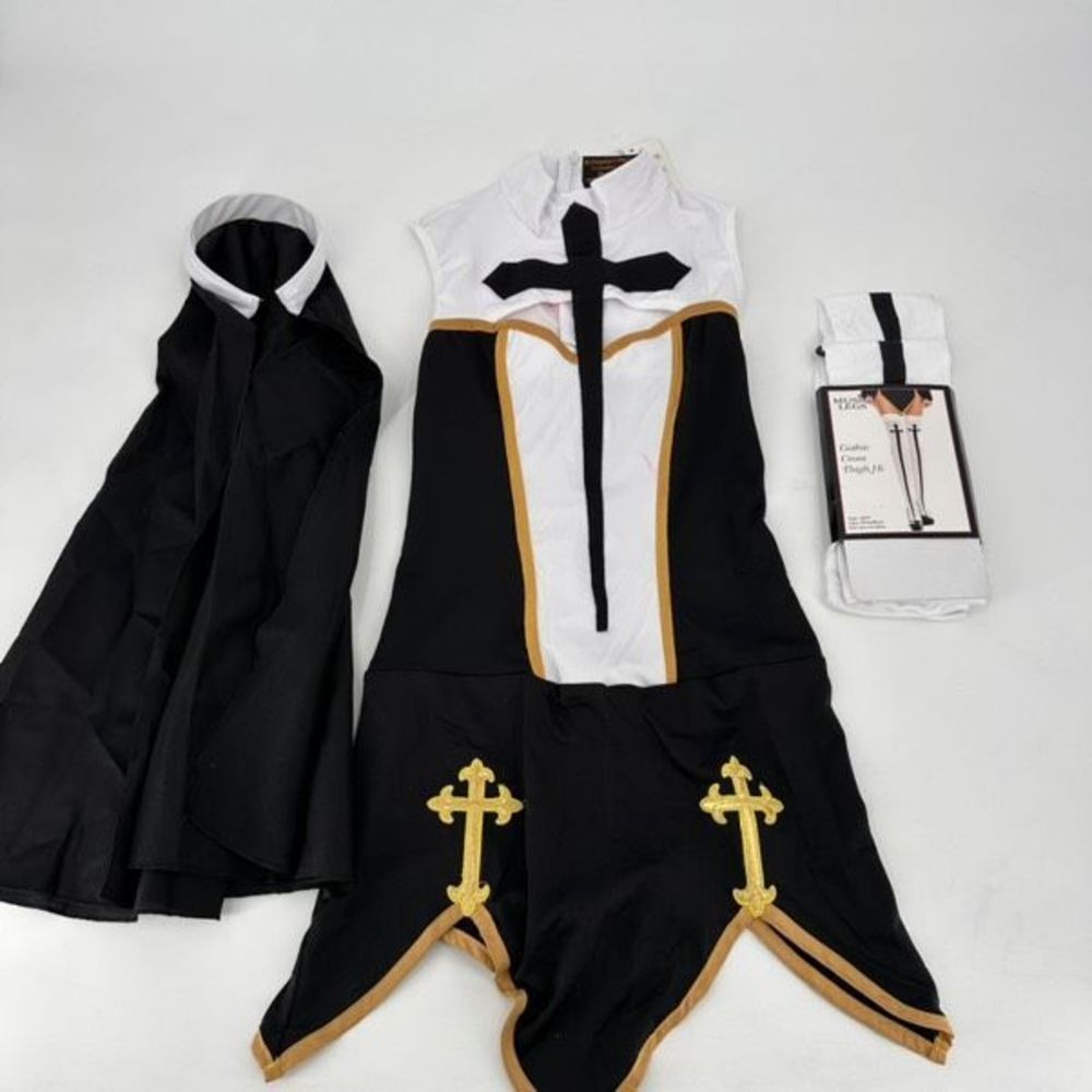 NWT Music Legs Yandy Bad habit nun costume XS Halloween role play cosplay - Picture 3 of 7